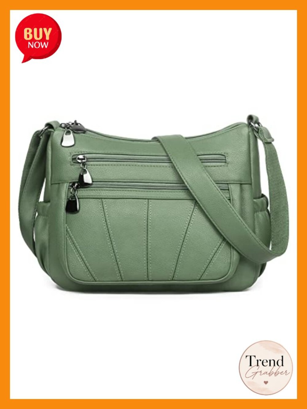 Soft PU Leather Crossbody Purse Medium Roomy Tote Satchel